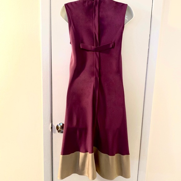 Brioni Silk Colorblock Sleeveless Dress - Picture 4 of 8